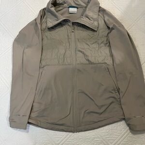 Columbia Light Gray Zip-Up Jacket